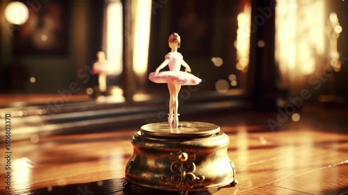 Ballerina Music Box Rotating Slowly