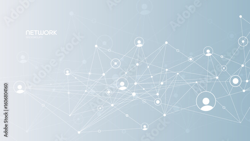Big data background. Social network concept. Connection vector background.	