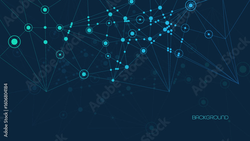 Big data background. Social network concept. Connection vector background.	