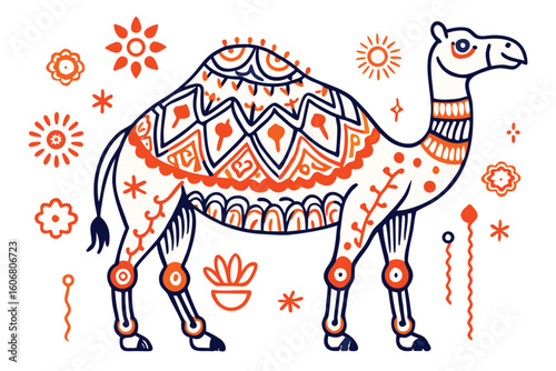 vector illustration of a camel