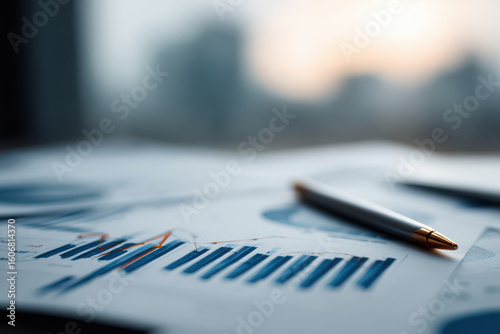 ai meticulously analyzes financial data on clean minimalistic background emphasizing financial reports