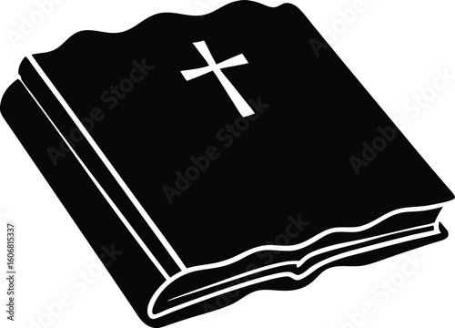 holy bible silhouette vector illustration