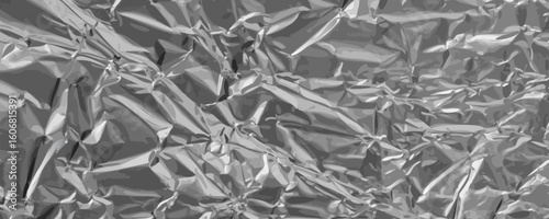 Aluminum Foil Texture Background, Wrinkled Aluminium Paper Pattern