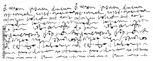 Vintage handwriting letter, retro unreadable text