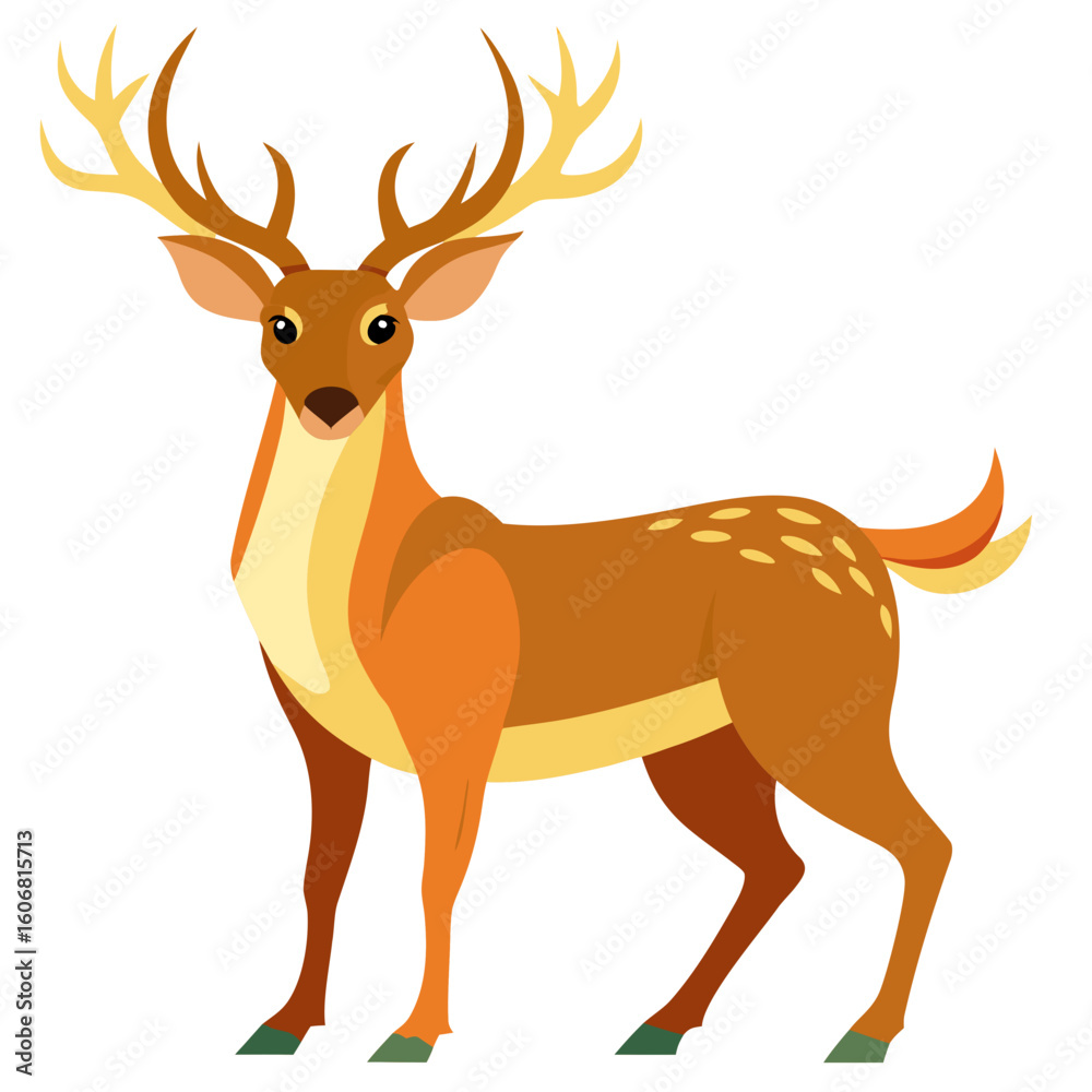 Fototapeta premium deer silhouette vector illustration