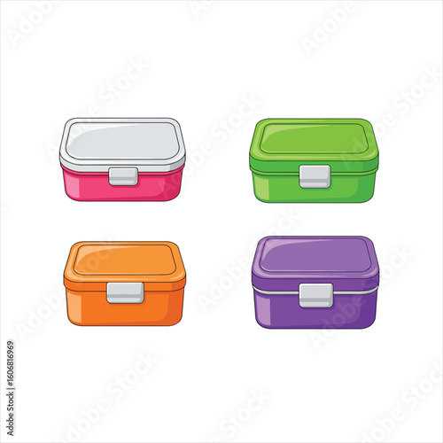 Colorful lunch boxes food storage containers  