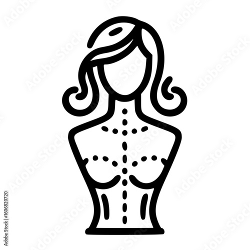 Stylized female mannequin illustration