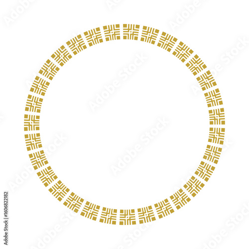 Decorative round frame in greek style.