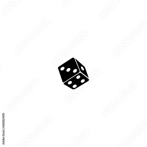 Dice icon flat vector design.
