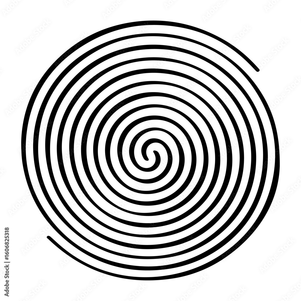 Naklejka premium Spiral icon flat vector design.