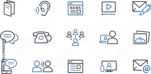 Media & Journalism Icons – News, Press, Reporter, Microphone, Interview, Publication, Broadcast, Article, Radio, Communication, Journalist, Interviewee, Update, Journalism, Report, Icon

