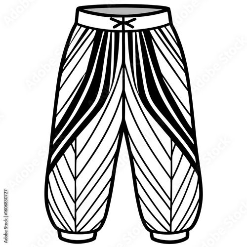 Boho Harem Pants Vector Illustration