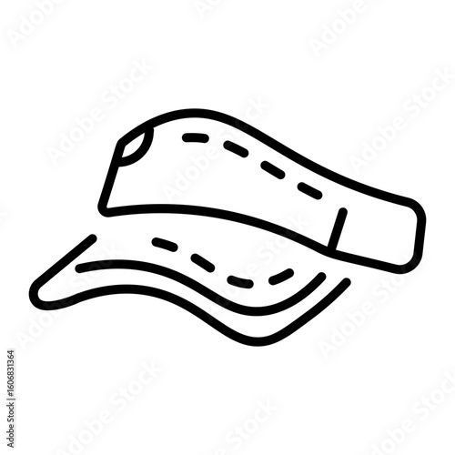 A linear style icon representing tennis cap