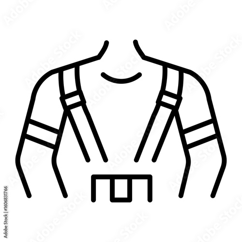 A linear style icon representing reflective gear