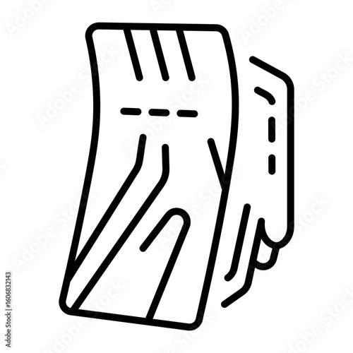 An outline style icon depicting goalie blocker
