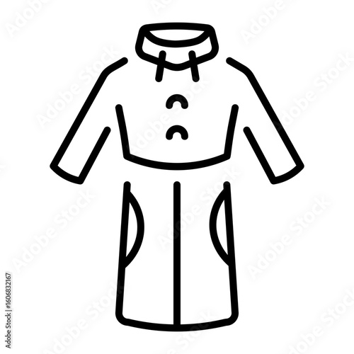 A line style icon showing sportswear