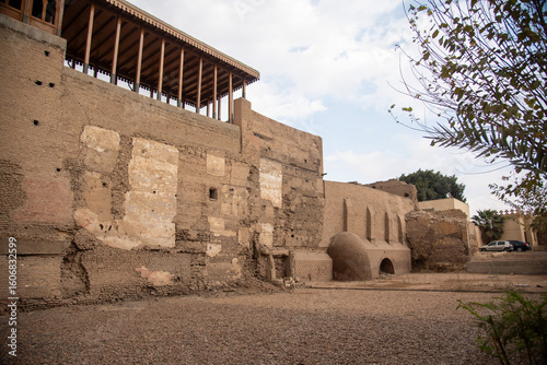 Tablou pe pânză Exterior view of the brick walls one of the older monuments near the Ben Ezra sy