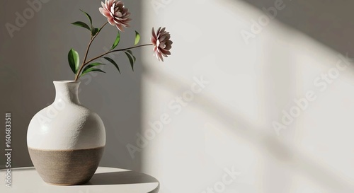 Decorative Ceramic Vase with Elegant Branch