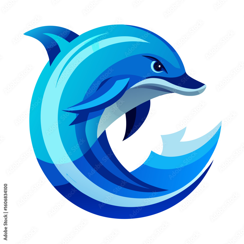 Obraz premium dolphin isolated on white