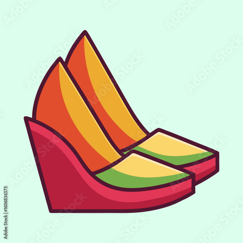 vector illustration of wedges