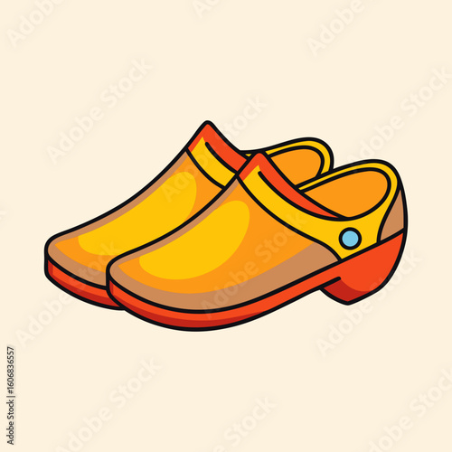 vector illustration of clog