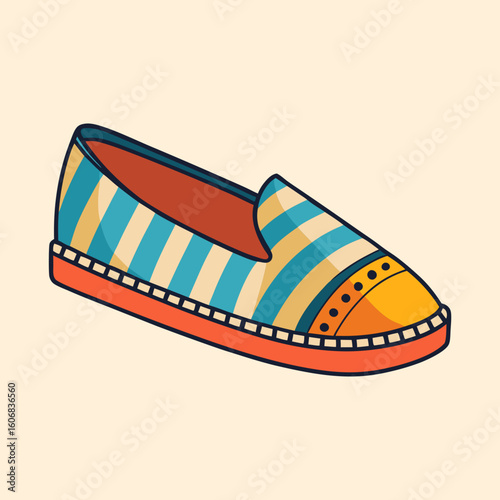 vector illustration of espadrilles