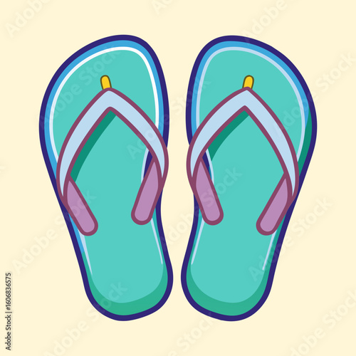 vector illustration of flip flops 