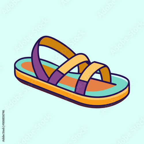 vector illustration of sandals