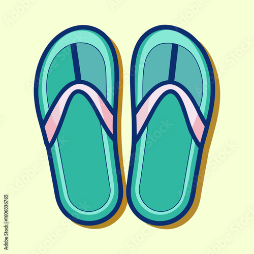 vector illustration of slippers