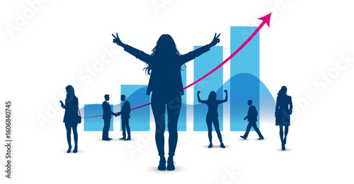 sagome, silhouette, donne, femminile, successo,  emancipazione femminile, donne in carriera, 