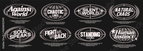 Urban streetwear typography vector pack, Bold black-and-white urban streetwear vector design bundle.
Modern typography, motivational quotes, and abstract elements. Grunge vibe design vector.