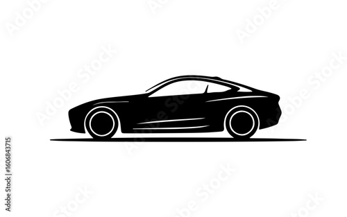 black sports car victor illustration 