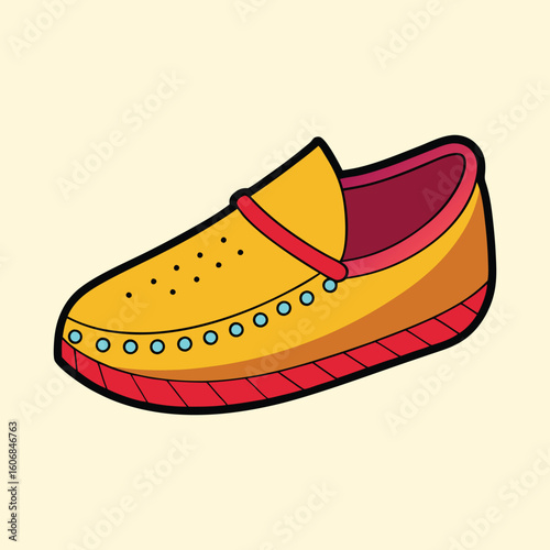 vector illustration of moccasins