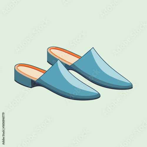 illustration of a mules shoes