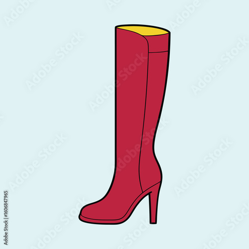 vector illustration of a thigh high boots