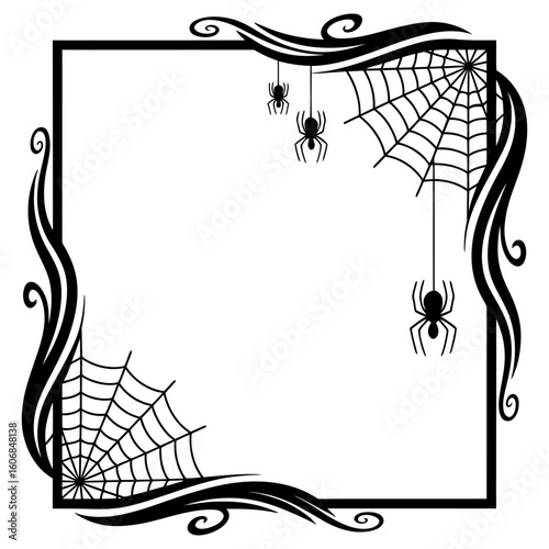 Halloween spider web frame