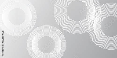 Nice simple modern art abstract white glowing geometric lines on gray background lines
