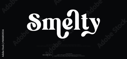 Modern font digital cyber alphabet made segment line, trendy letters A, B, C, D, E, F, G, H, I, J, K, L, M, N, O, P, Q, R, S, T, U, V, W, X, Y, Z and numerals 0, 1, 2, 3, 4, 5, 6, 7, 8, 9