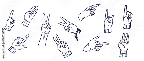 free hands set vector