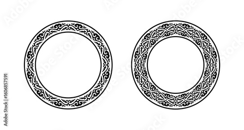 eleptical frame pattern on black colour