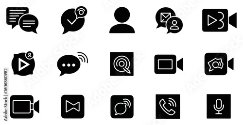 UI UX Web App Design Vector Icon Set – Minimal Flat Symbols

