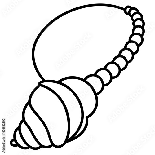 Seashell Necklace Illustration