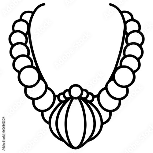 Seashell Necklace Illustration