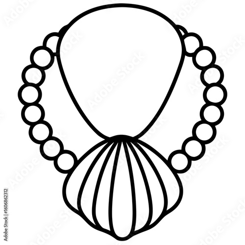 Seashell Necklace Illustration