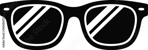 Classic wayfarer style sunglasses silhouette