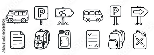 Canyoneering Icon Set