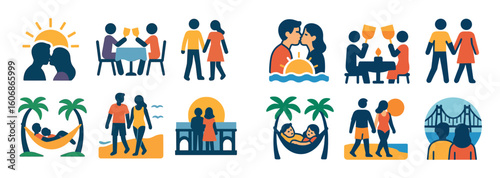 Romantic Travel Icons