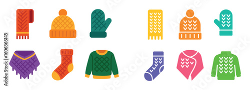 Colorful Knitting Icons