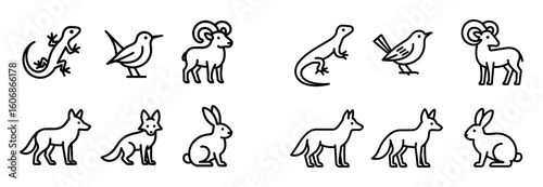 Canyoneering Icon Set