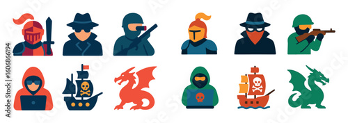 Colorful Enemy Icons